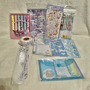 Sanrio Character Cinnamoroll Bundle #1A Pens Stickers Highlighters Comb & More